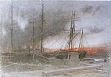 The Shipbreakers Yard by Albert Goodwin